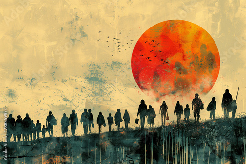 World Refugee Day Poster Design Generative AI