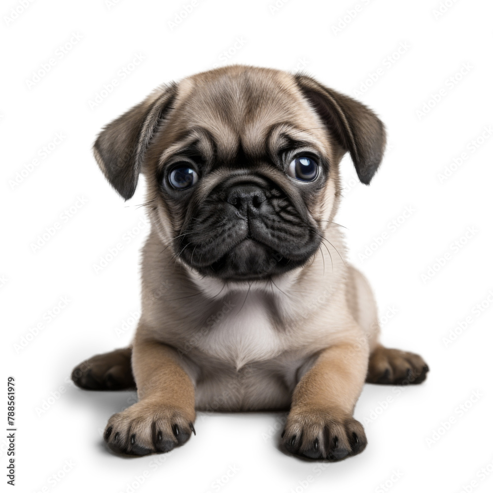 pug puppy isolated 