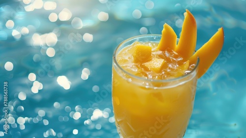 A glass of orange juice sitting on top of a table. Suitable for food and drink concepts
