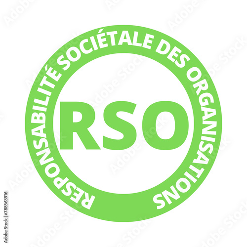 Symbole RSO responsabilité sociétale des organisations 