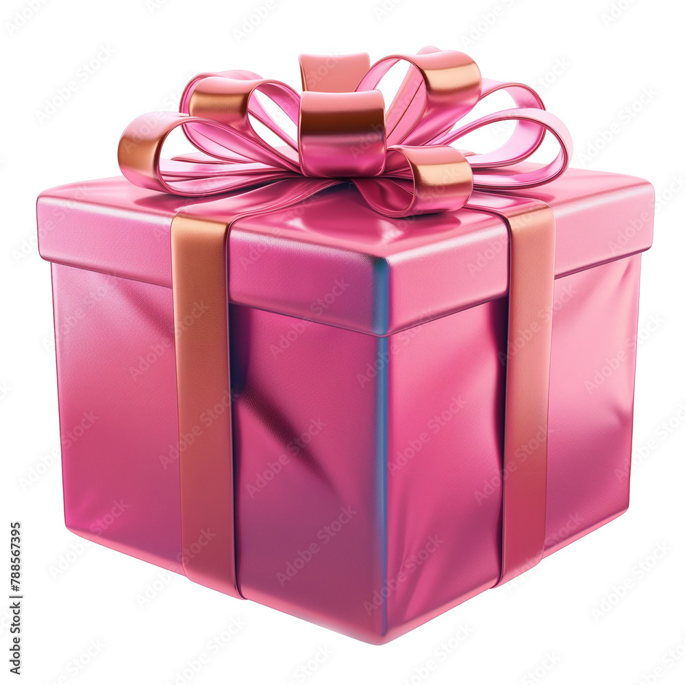 Digital Illustration of a Bright Pink Gift Box with a Pink Bow, Isolated on White Background. Vibrant and Stylish Packaging Design, Perfect for Special Occasions and Celebratory Gifts. Digital Illustration of a Bright Pink Gift Box with a Pink Bow, Isolated on White Background. Vibrant and Stylish Packaging Design, Perfect for Special Occasions and Celebratory Gifts.
