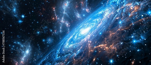 Galaxy zoom, entering lightspeed, star streaks and blue