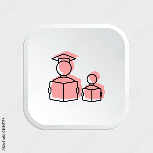 tutoring icon, tutor, mentorship, coaching, instruction, teaching, guidance, educational support