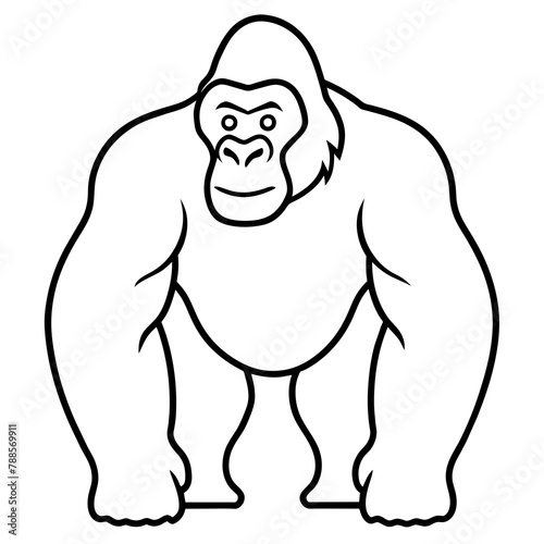 gorila illustration mascot,Jackal silhouette,gorila vector,icon,svg,characters,Holiday t shirt,black gorila drawn trendy logo Vector illustration,gorila line art on a white background
