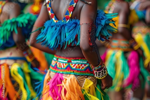 Zulu Reed Dance, South African tradition, vibrant colors, cultural celebration