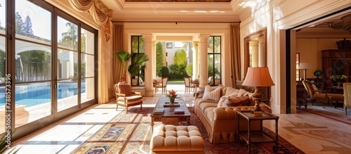 A luxury villa in the USA typically features spacious rooms, elegant dÃ©cor, and stunning landscapes. 