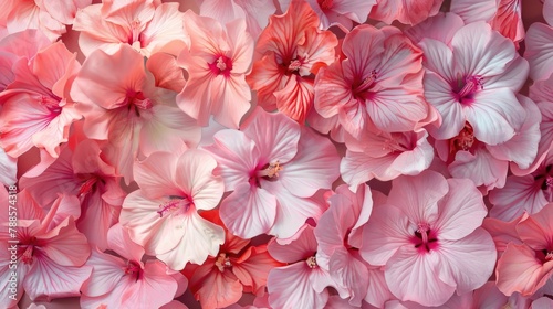 Close up of a bunch of pink flowers, perfect for nature backgrounds