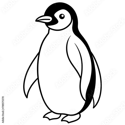 penguin illustration mascot,penguin silhouette,penguin vector,icon,svg,characters,Holiday t shirt,black penguin drawn trendy logo Vector illustration,penguin line art on a white background
