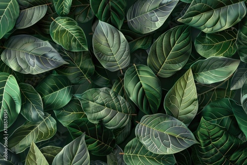 Wallpaper Mural Detailed close up of vibrant green leaves, perfect for nature backgrounds Torontodigital.ca