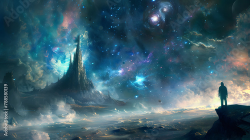 A Symphony Of Light And Shadow Playing Out Upon The Canvas Of The Cosmos, As Celestial Bodies Dance In The Eternal Ballet Of The Stars