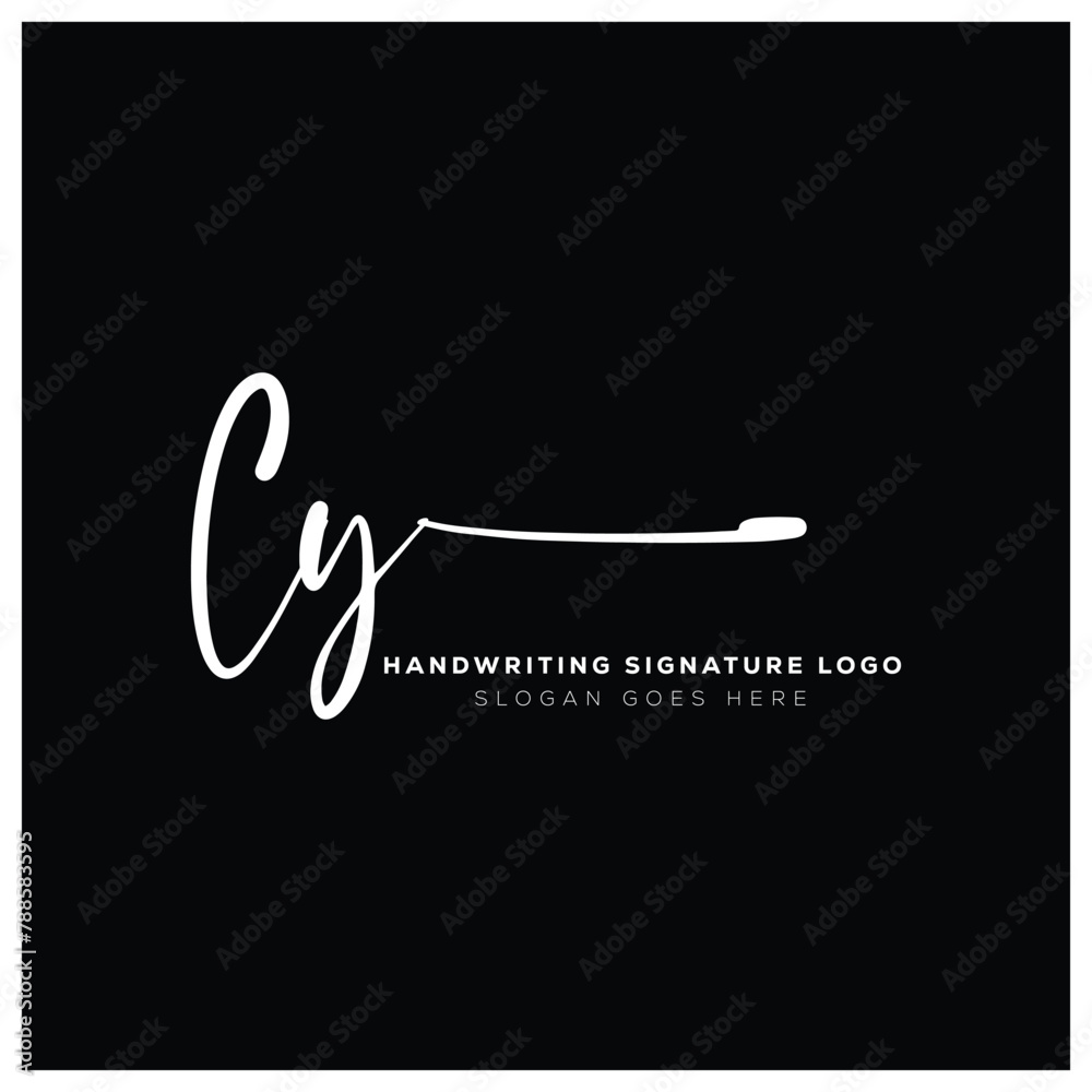 CY initials Handwriting signature logo. CY Hand drawn Calligraphy lettering Vector. CY letter real estate, beauty, photography letter logo design. CY initials Handwriting signature logo. CY Hand drawn Calligraphy lettering Vector. CY letter real estate, beauty, photography letter logo design.