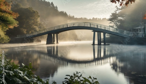 serene bridge calm water the journey to spiritual standard lens background