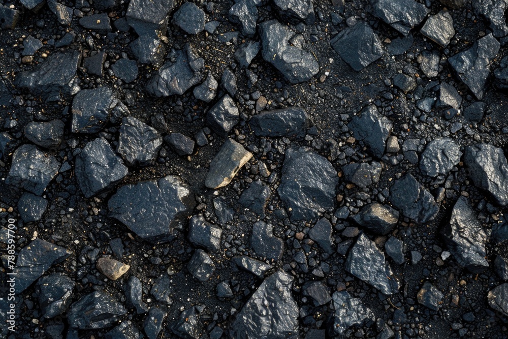 Detailed view of a pile of rocks and gravel, suitable for construction projects Detailed view of a pile of rocks and gravel, suitable for construction projects