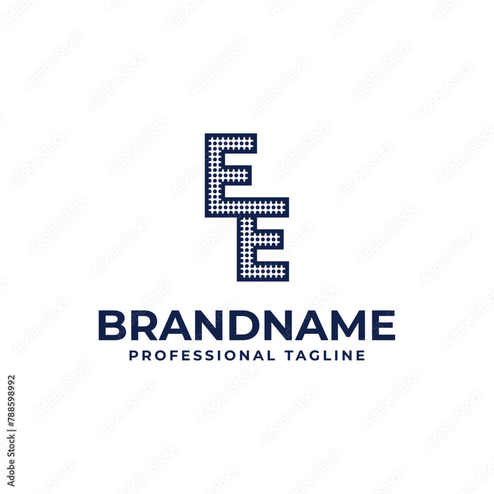 Letters EE Dot Monogram Logo, Suitable for business with EE initials