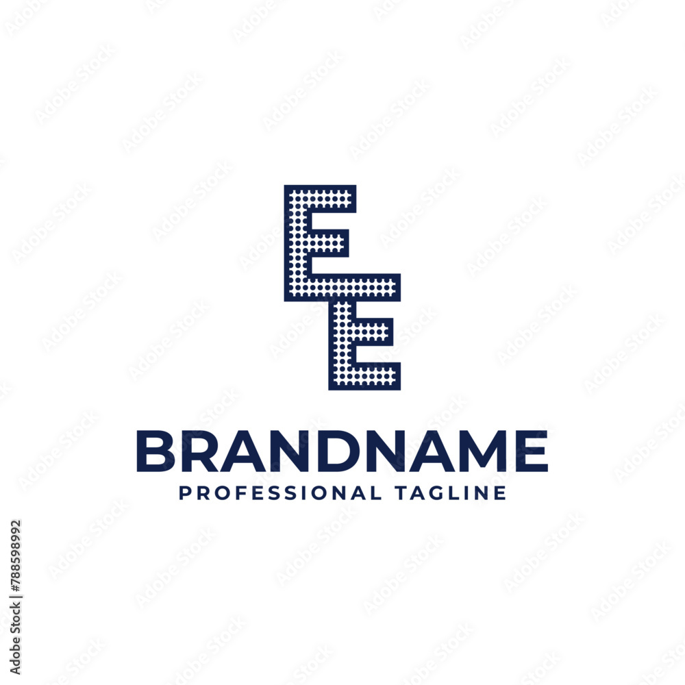 Letters EE Dot Monogram Logo, Suitable for business with EE initials Letters EE Dot Monogram Logo, Suitable for business with EE initials