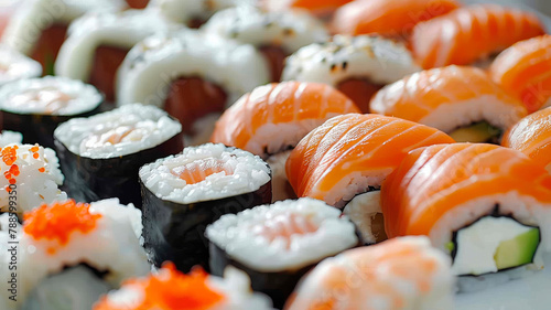 various sushi and rolls. selective focus. © Яна Ерік Татевосян