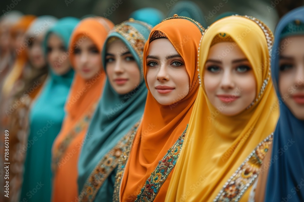 Young Muslim women on Eid al-Adha holiday