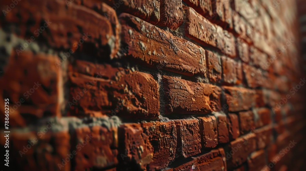 Detailed shot of a red brick wall, ideal for architectural backgrounds Detailed shot of a red brick wall, ideal for architectural backgrounds