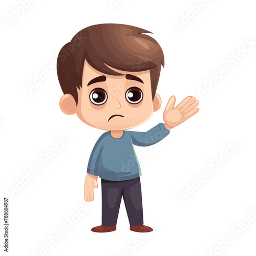 A man with a confused expression on his face.