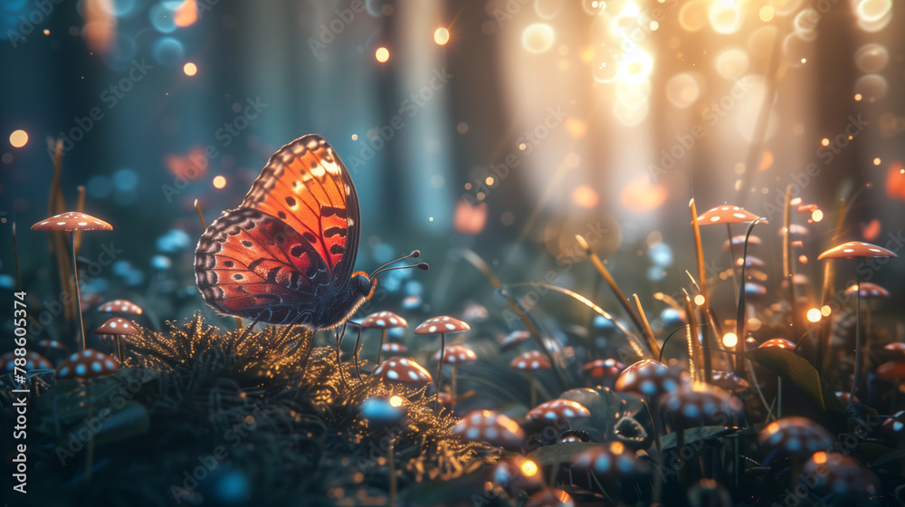 butterfly in magic field butterfly in magic field
