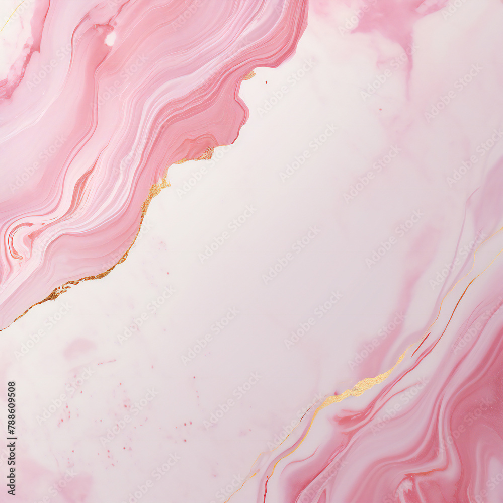 Pink marble with golden line