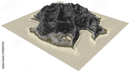 3D small mountain