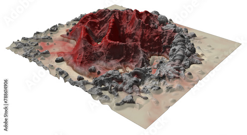 3D small mountain