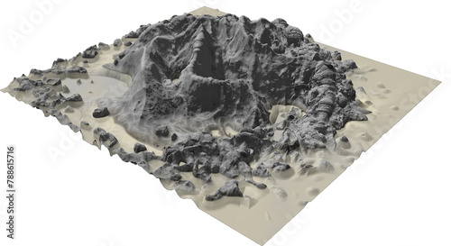 3D small mountain