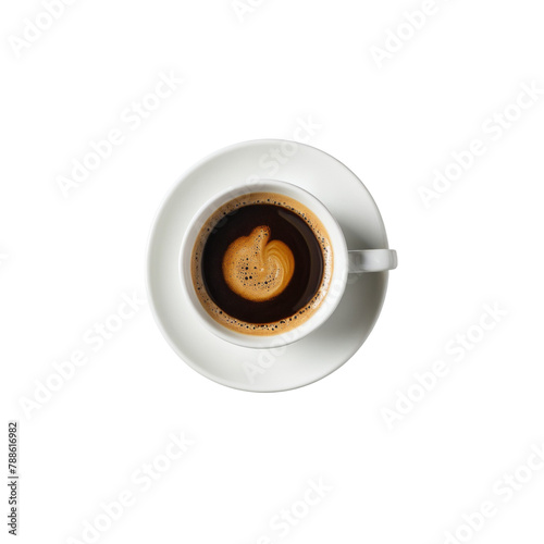 black coffee cup isolated on white background