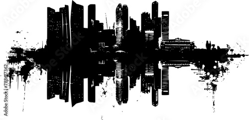 Vector of Singapore Skyline, Bold and Striking
