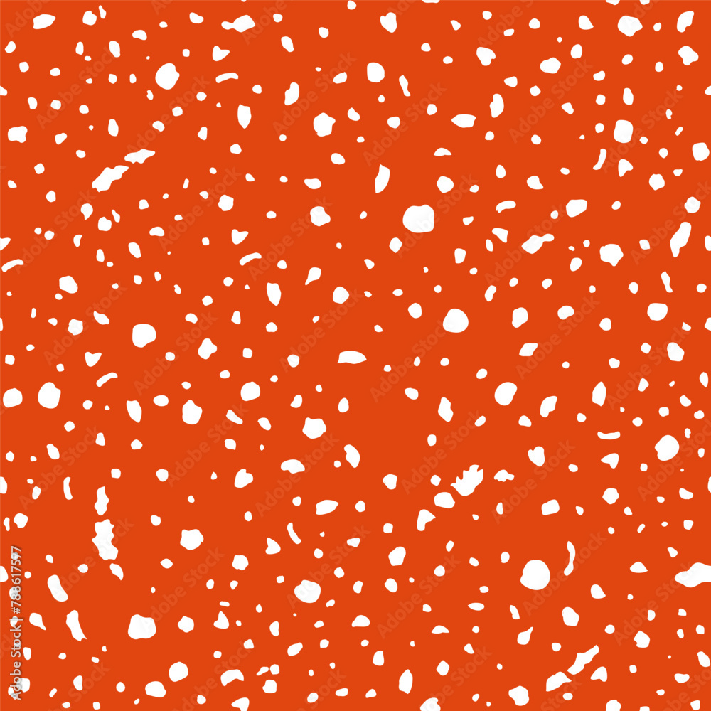 custom made wallpaper toronto digitalSpotted fly agaric mushroom texture seamless pattern. Amanita spots texture background. Red polka dot print, vector hand drawn illustration.