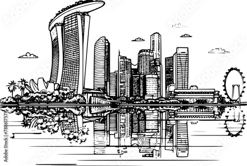 Minimalistic Line Quality Design of Singapore, Clean and Simple