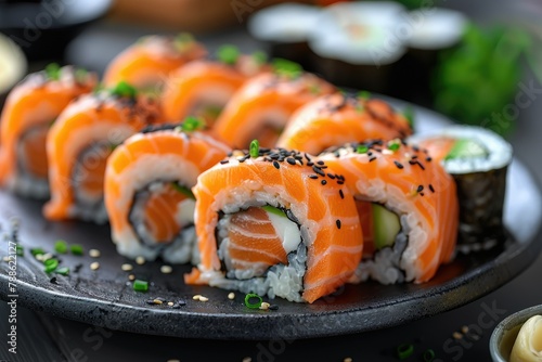 sashimi sushi in the kitchen table professional advertising food photography