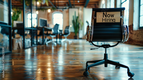 Empty chair adorned with a 