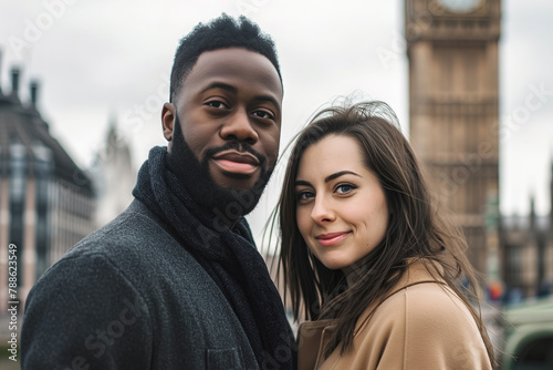  Young Interracial Couple in London © Jelena