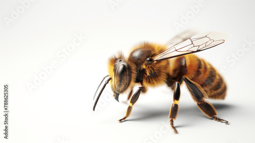 Realistic photo of a bee, on white background © Svetlana Zibrova