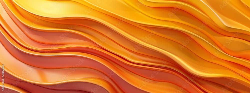 yellow waves and ruffles - abstract background, horizontal banner yellow waves and ruffles - abstract background, horizontal banner