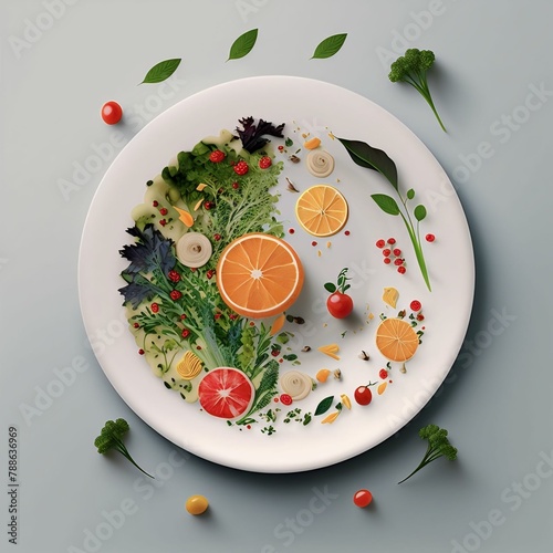 plate with vegetables