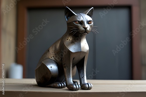 cat design of metal photo