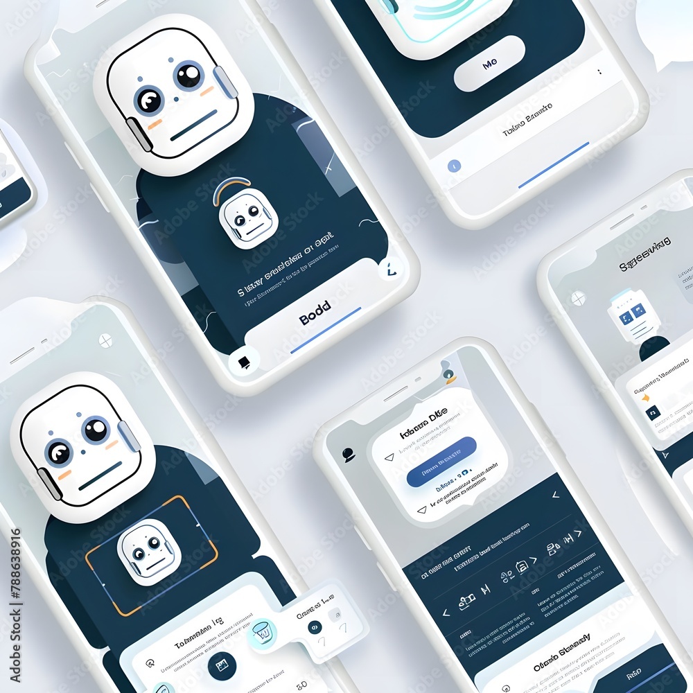 Screenshots of chatbot interfaces displaying customer service dialogues ...