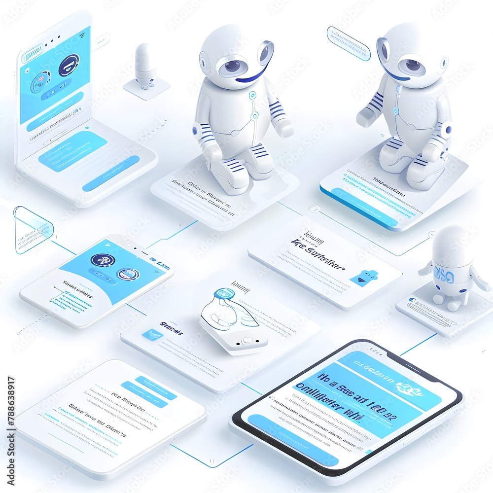 Screenshots of chatbot interfaces displaying customer service dialogues ...