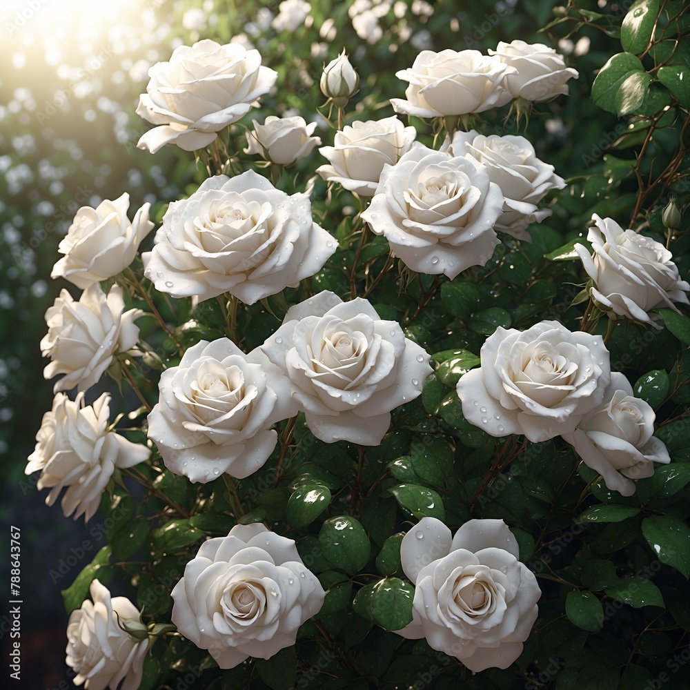 White rose bush White rose bush