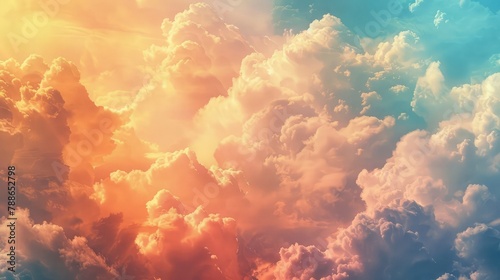 Ethereal Cloudscape with Vibrant Colors