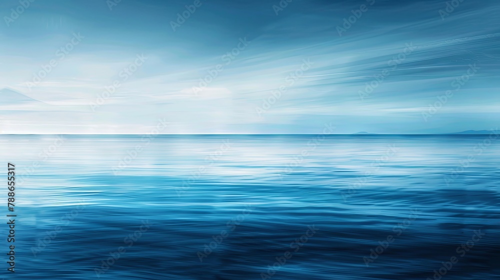 Obraz premium Oceanic Depths: Serene Blue Gradient Abstract Background