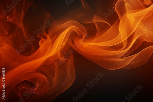 Terrifying Smoke orange texture horror. Steam magic. Generate Ai