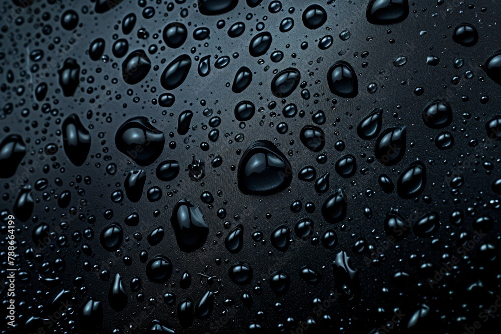 Water drops with black background Water drops with black background
