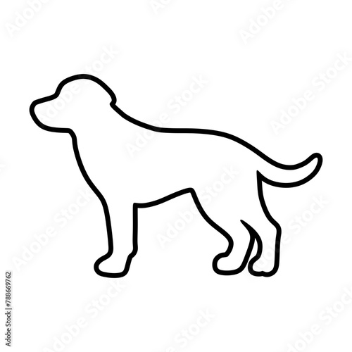 Dog icon  pet face profile vector silhouette glyph pictogram illustration