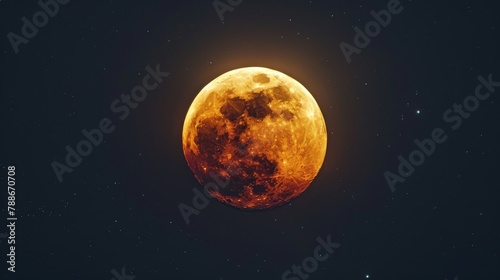 a full moon in space