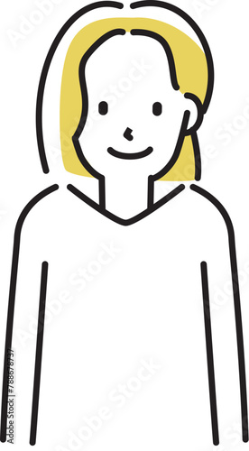 定番　伝わる 人物イラスト 30代40代女性