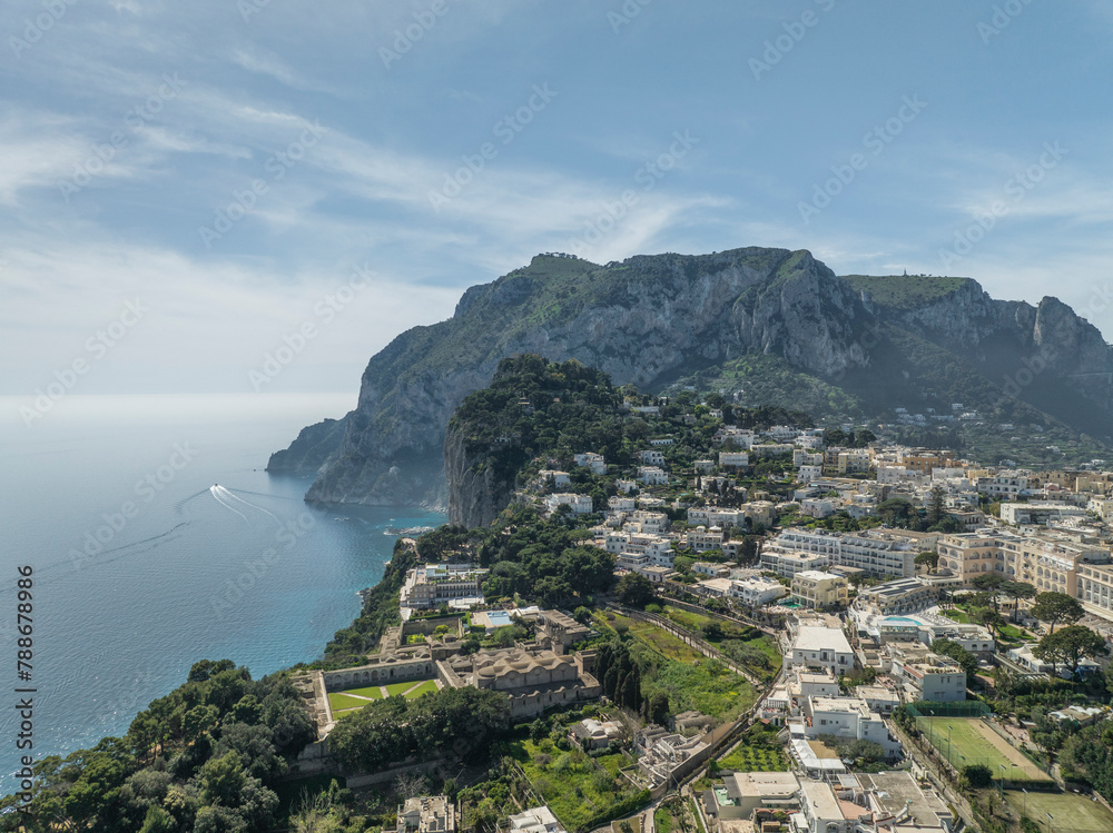 Aerial view of beautiful Amalfi Coast at sunset, Campania Region, Italy. Aerial view of beautiful Amalfi Coast at sunset, Campania Region, Italy.